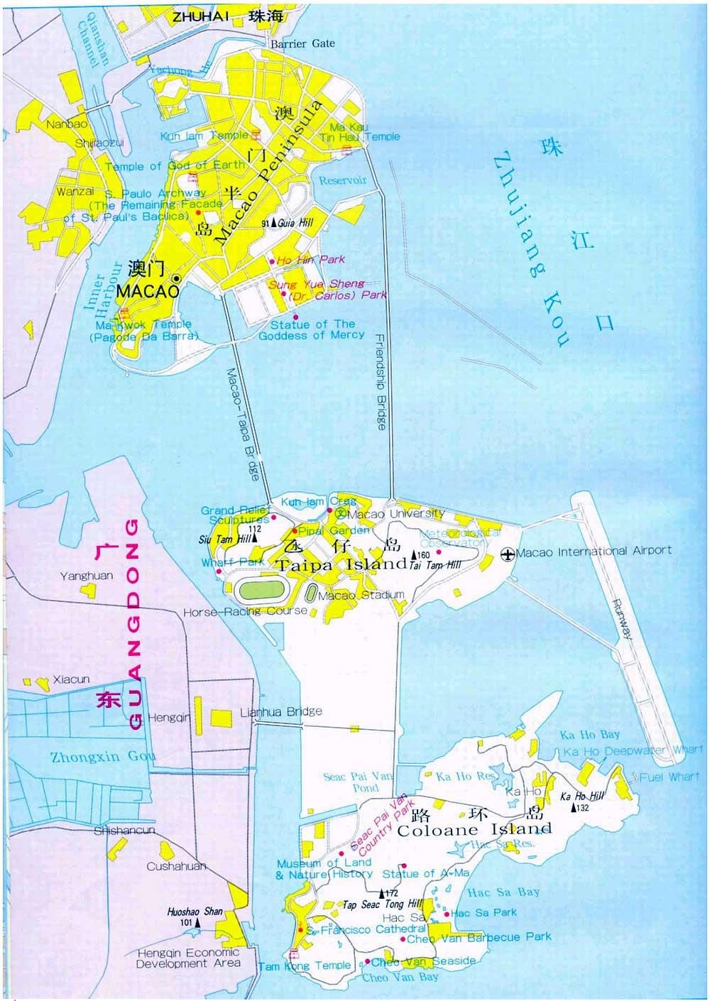 mappa della città di Macao