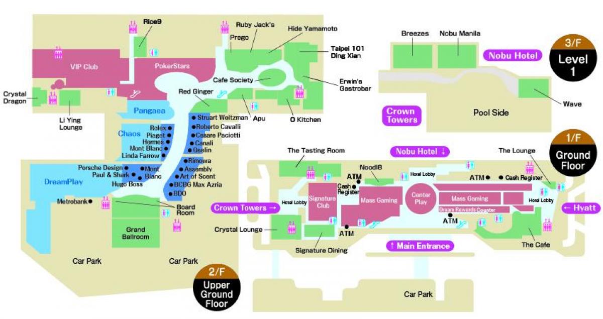 mappa della città di sogni Macau