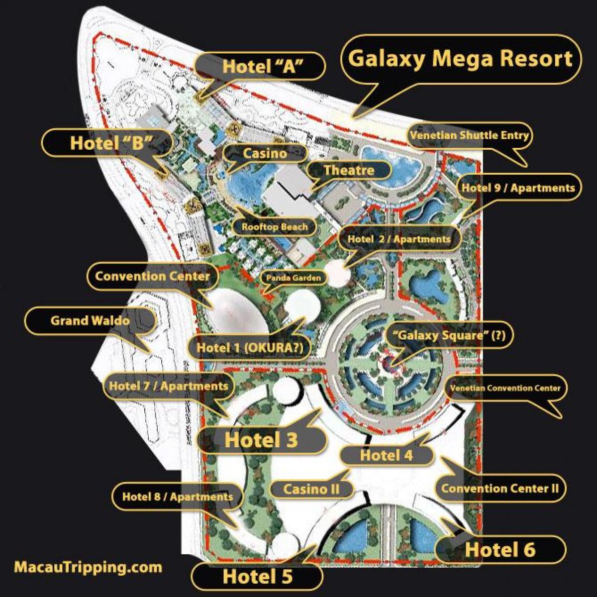 galaxy Macau piano mappa