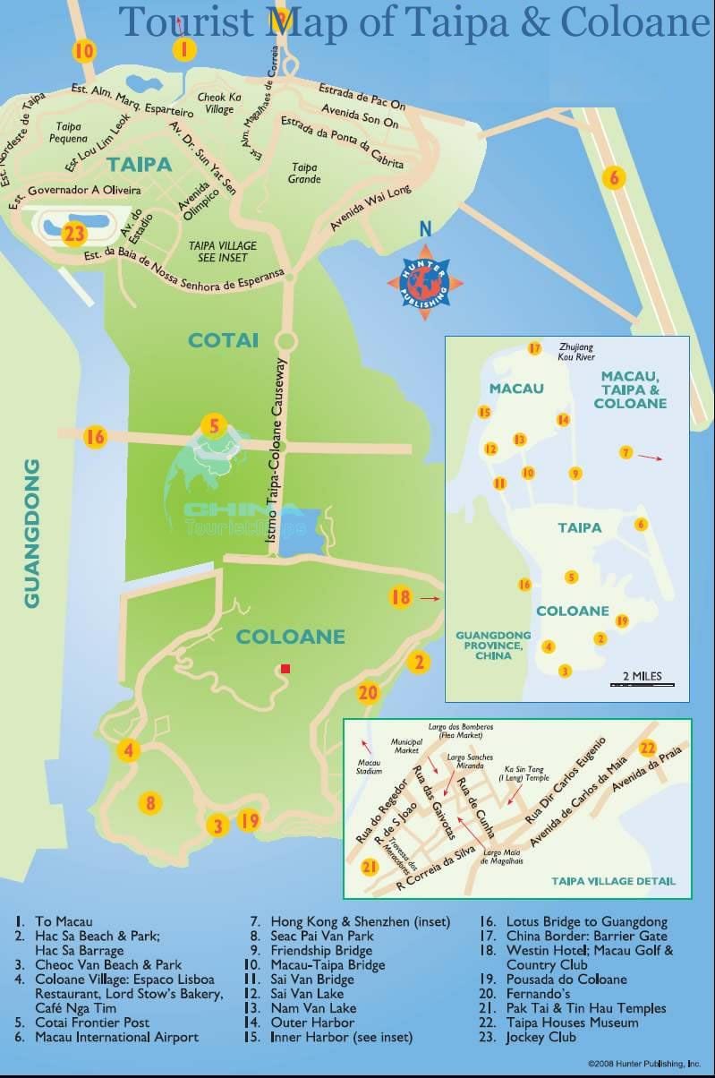mappa di isola di Macao