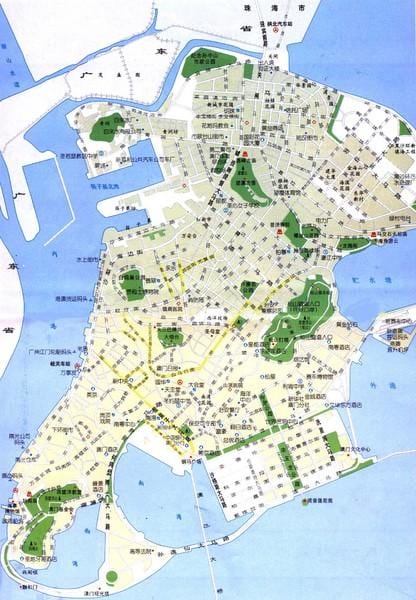 mappa di Macao strada