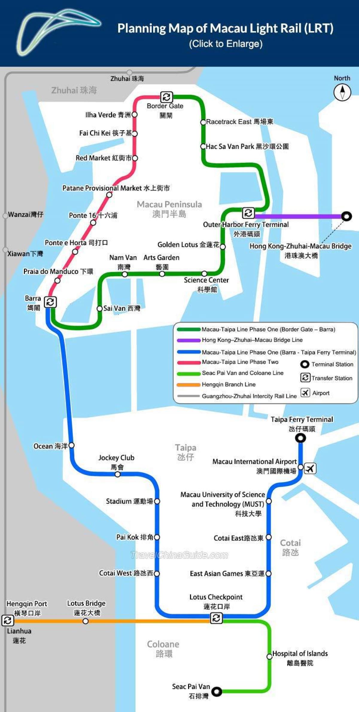 Macao la mappa della metropolitana