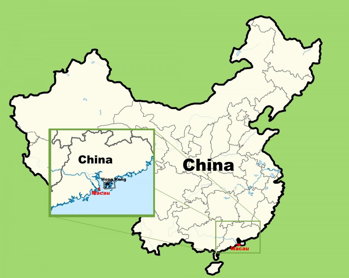 Macao mappa dell'asia
