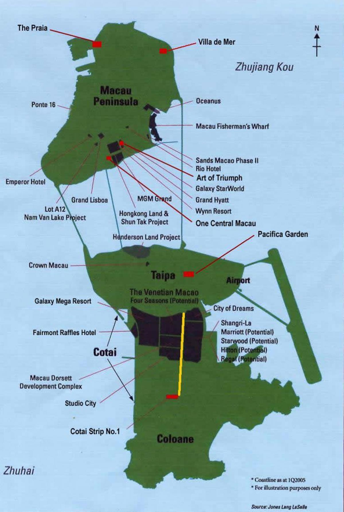 mappa di Macao casino posizione