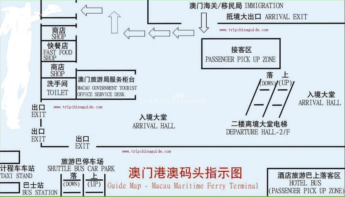 Macau outer harbour terminal dei traghetti mappa