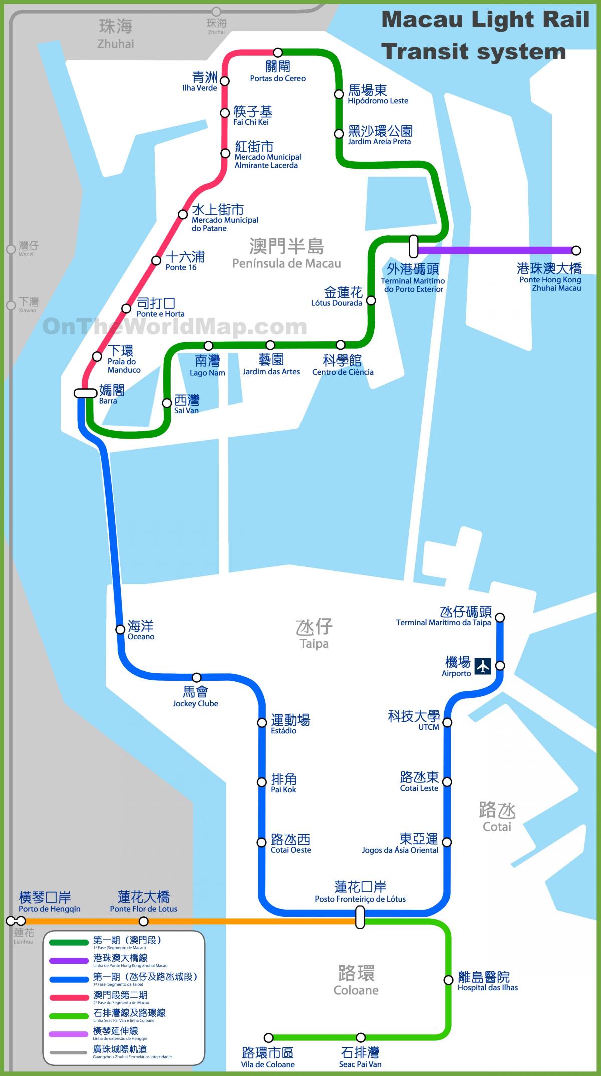 Macau mtr mappa