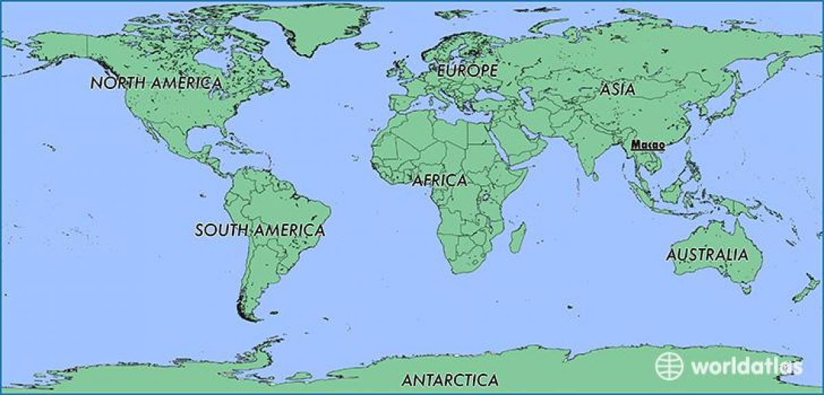 mappa di Macao posizione nel mondo