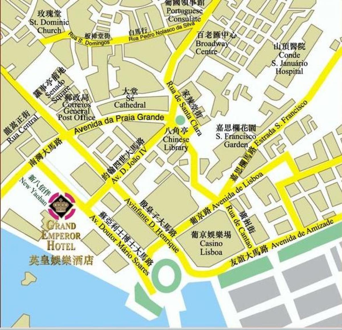mappa di Macao sauna
