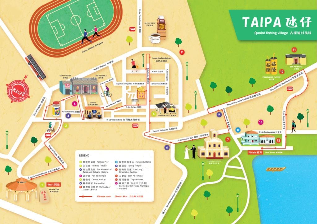 mappa di taipa mappa del villaggio