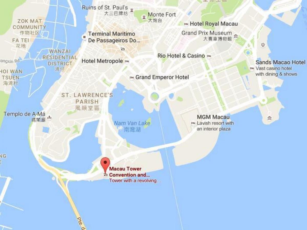 mappa di torre di Macao