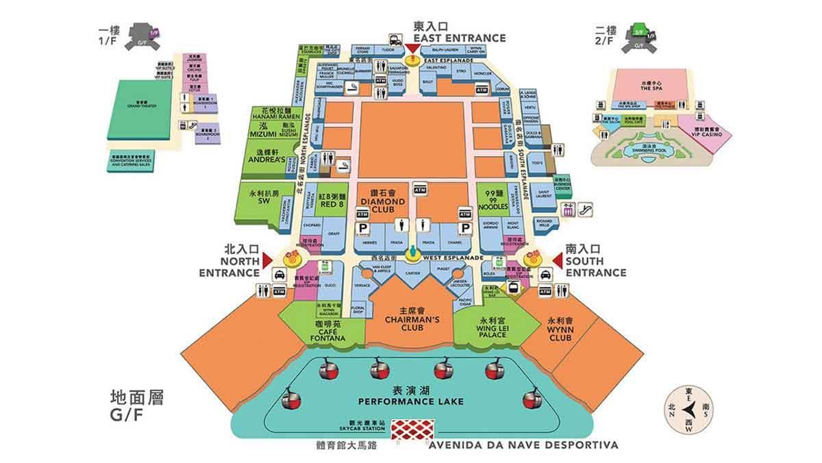 mappa di wynn Macau