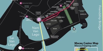Mappa di Macao Cina casinò