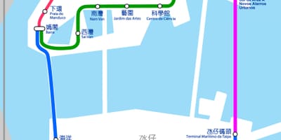 Mappa di Macao treno