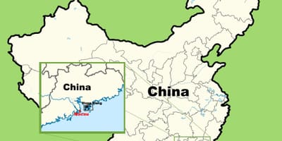 Macao mappa dell'asia