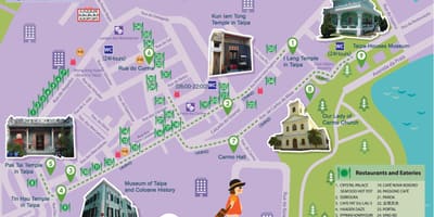 Macau percorso gratuito di bus navetta mappa