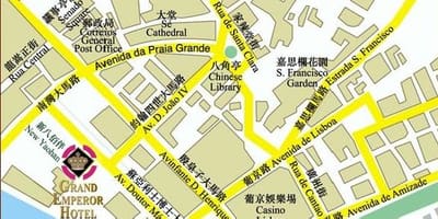 Mappa di Macao sauna